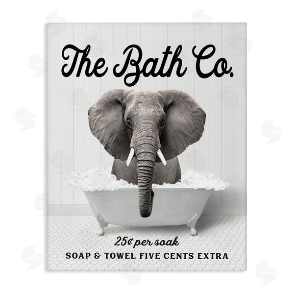 stupell industries Lettered and Lined | Bubble Bathtub Elephant Wall Art
