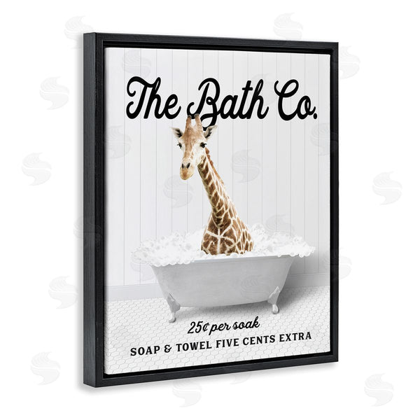 Stupell Industries Lettered And Lined | Bubble Bathtub Giraffe Wall Art