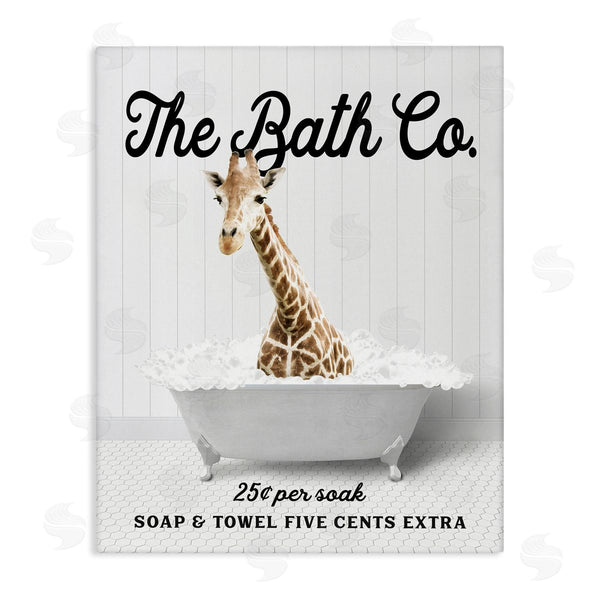 stupell industries Lettered and Lined | Bubble Bathtub Giraffe Wall Art