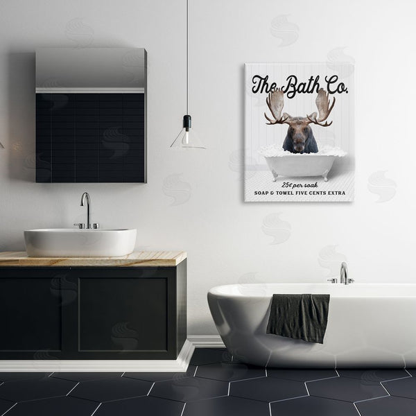 Stupell Industries Lettered And Lined | Bubble Bathtub Moose Wall Art