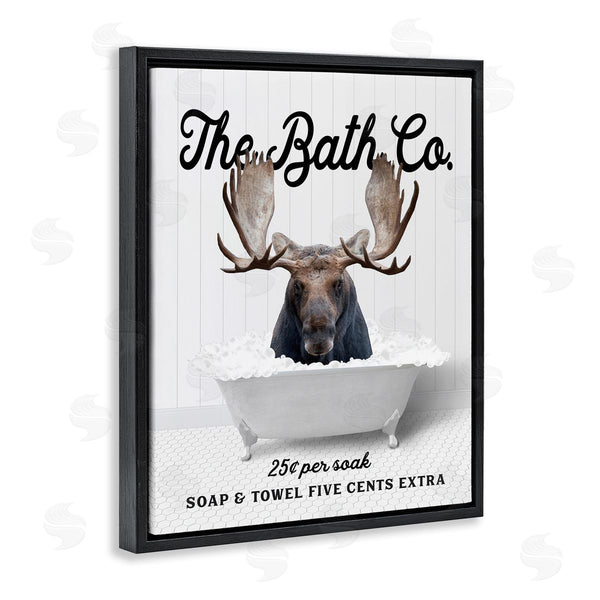 Stupell Industries Lettered And Lined | Bubble Bathtub Moose Wall Art