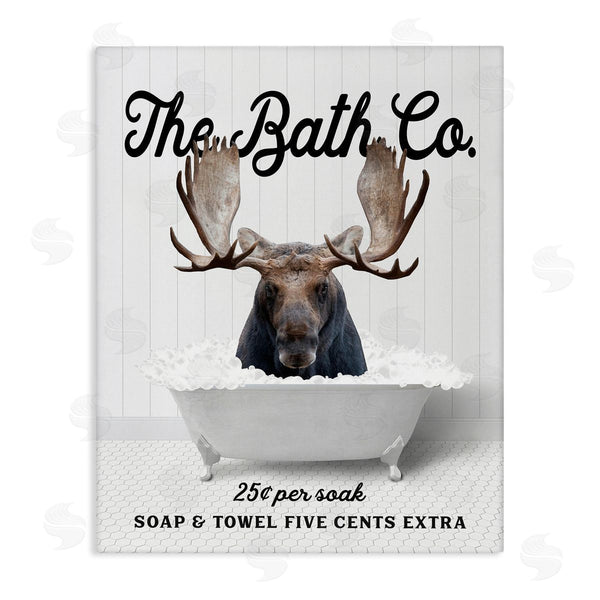 stupell industries Lettered and Lined | Bubble Bathtub Moose Wall Art