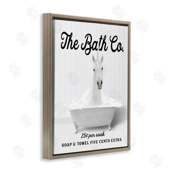 Stupell Industries Lettered And Lined | Bubble Bathtub Unicorn Wall Art