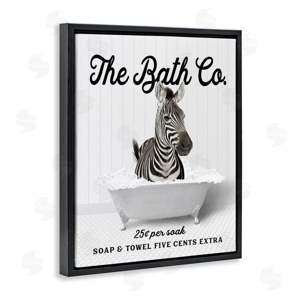 Stupell Industries Lettered And Lined | Bubble Bathtub Zebra Wall Art