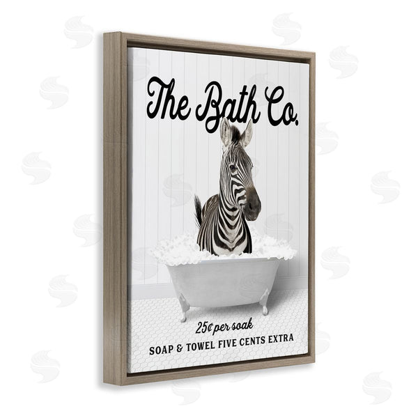 Stupell Industries Lettered And Lined | Bubble Bathtub Zebra Wall Art
