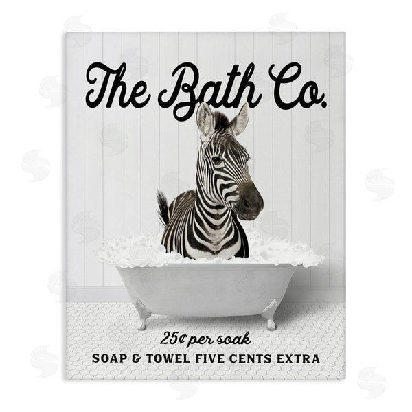 stupell industries Lettered and Lined | Bubble Bathtub Zebra Wall Art