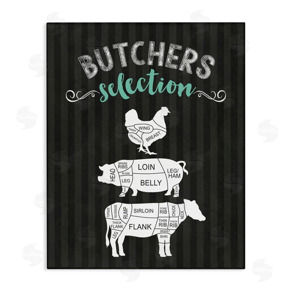 stupell industries Lettered and Lined | Butchers Selection Animal Sections Wall Art