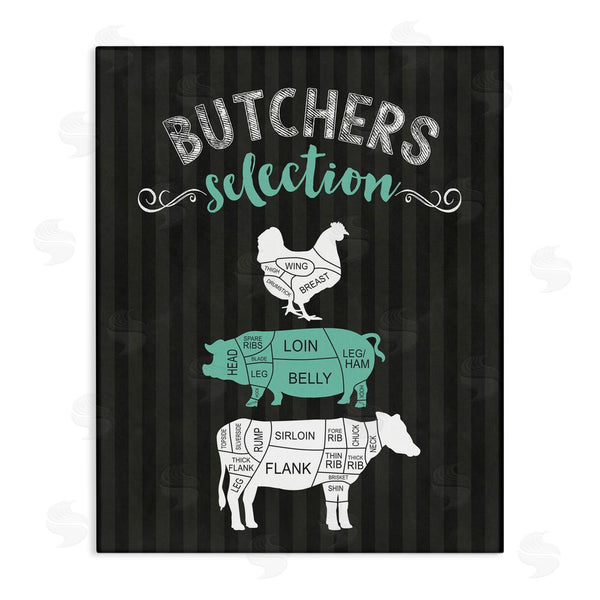 stupell industries Lettered and Lined | Butchers Selection Black & Green Wall Art