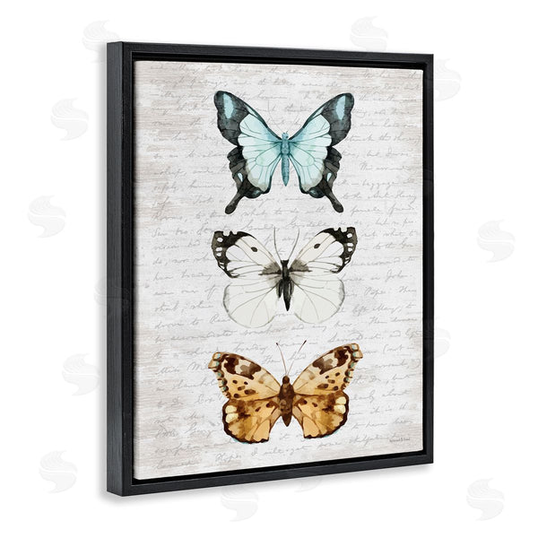 Stupell Industries Lettered And Lined | Butterfly Insect Collection Vintage Scripture Text Pattern Wall Art