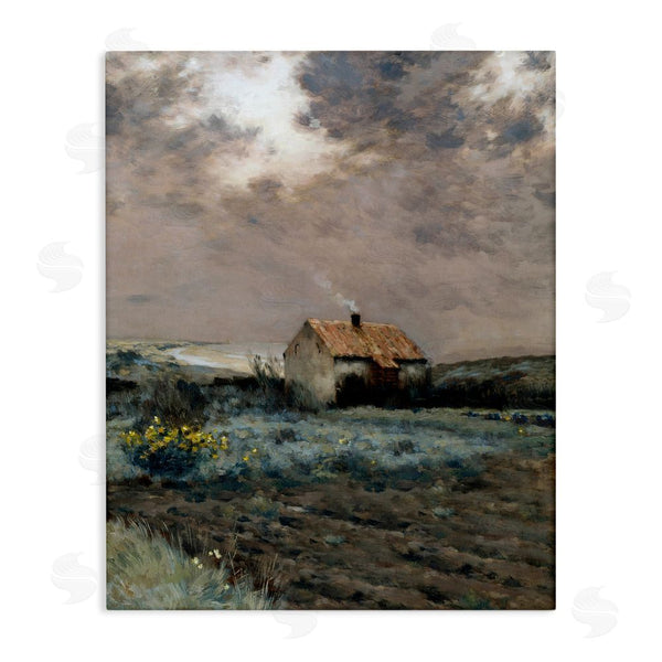 stupell industries Lettered and Lined | Cabin in Overcast Field Wall Art