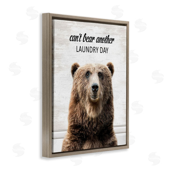 Stupell Industries Lettered And Lined | Can't Bear Another Laundry Day