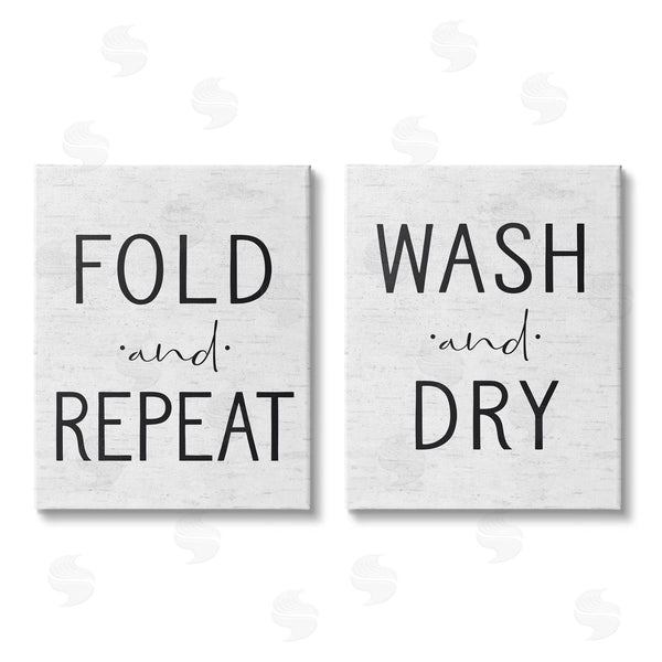 stupell industries Lettered and Lined | Charming Laundry Fold Repeat Wall Art