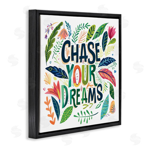 Stupell Industries Lettered And Lined | Chase Your Dreams On Leaves