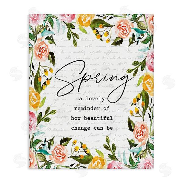 stupell industries Lettered and Lined | Cheerful Spring Typography Quote Floral Blossom Border Wall Art