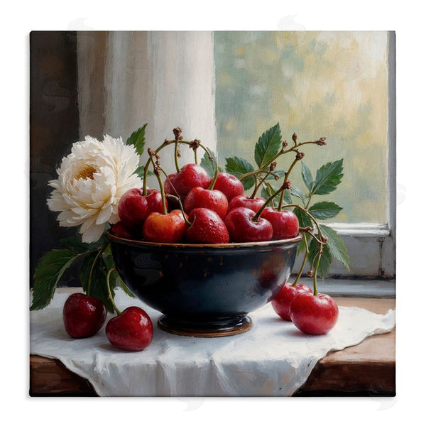 stupell industries Lettered and Lined | Cherry & Blossom Still Life Wall Art