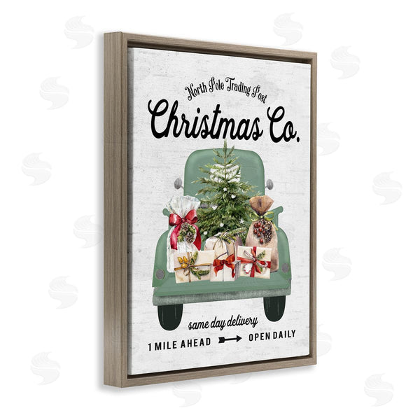Stupell Industries Lettered And Lined | Christmas Co Gift Truck