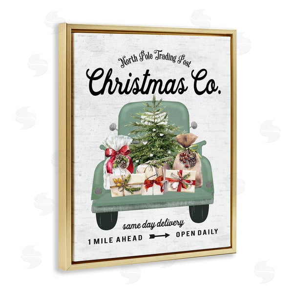 Stupell Industries Lettered And Lined | Christmas Co Gift Truck