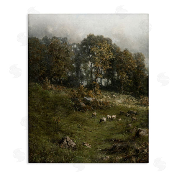 stupell industries Lettered and Lined | Classic Farm Field Grazing Animals Wall Art