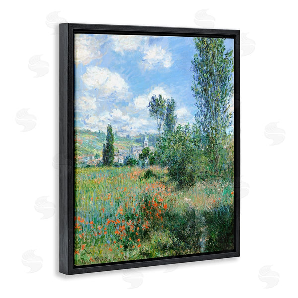 Stupell Industries Lettered And Lined | Classic Field Flowers Rural Impressionist Painting Wall Art