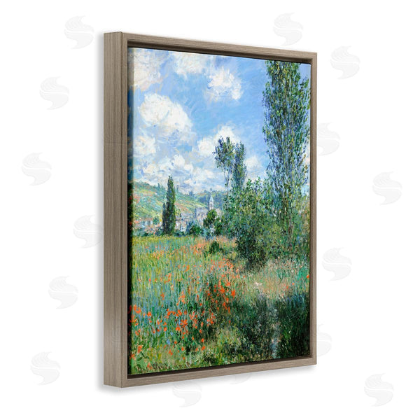 Stupell Industries Lettered And Lined | Classic Field Flowers Rural Impressionist Painting Wall Art