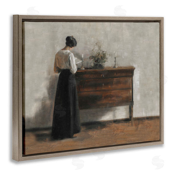 Stupell Industries Lettered And Lined | Classic Woman Reading Wall Art