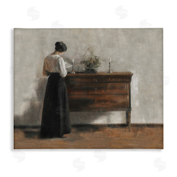 stupell industries Lettered and Lined | Classic Woman Reading Wall Art