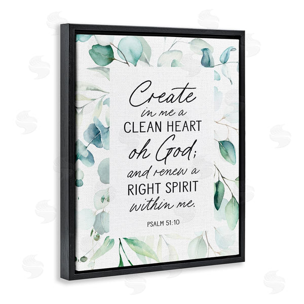 Stupell Industries Lettered And Lined | Clean Heart & Right Spirit Wall Art