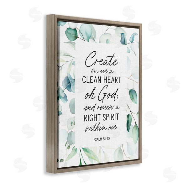 Stupell Industries Lettered And Lined | Clean Heart & Right Spirit Wall Art