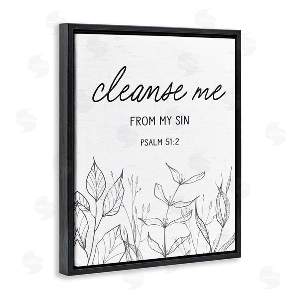 Stupell Industries Lettered And Lined | Cleanse Me From Sin Wall Art