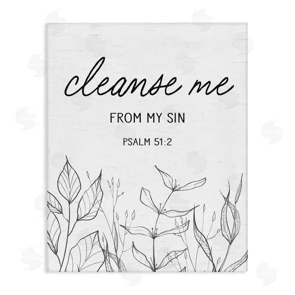 stupell industries Lettered and Lined | Cleanse Me From Sin Wall Art
