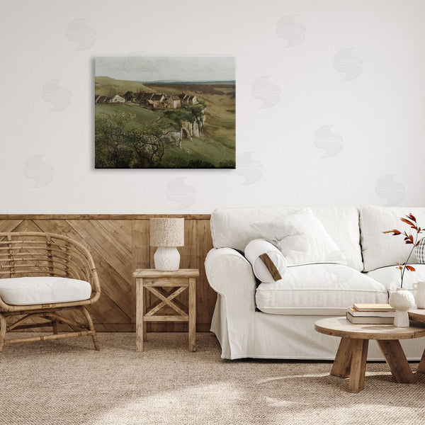 Stupell Industries Lettered And Lined | Cliff Cottages Rural Landscape Wall Art