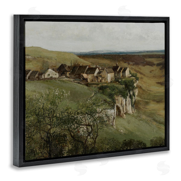 Stupell Industries Lettered And Lined | Cliff Cottages Rural Landscape Wall Art