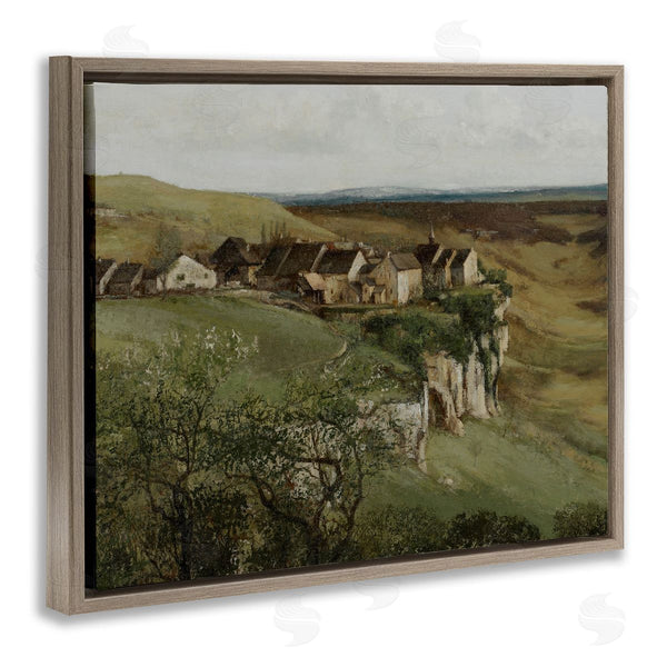 Stupell Industries Lettered And Lined | Cliff Cottages Rural Landscape Wall Art