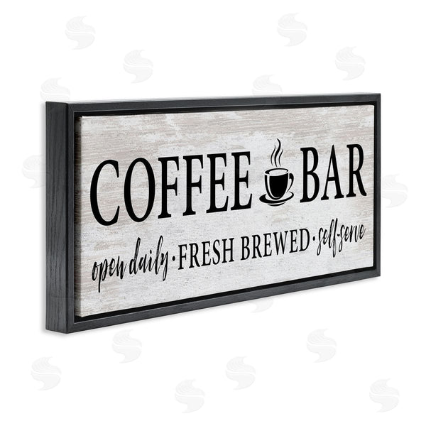 Stupell Industries Lettered And Lined | Coffee Bar Cafe Rustic Sign Wall Art