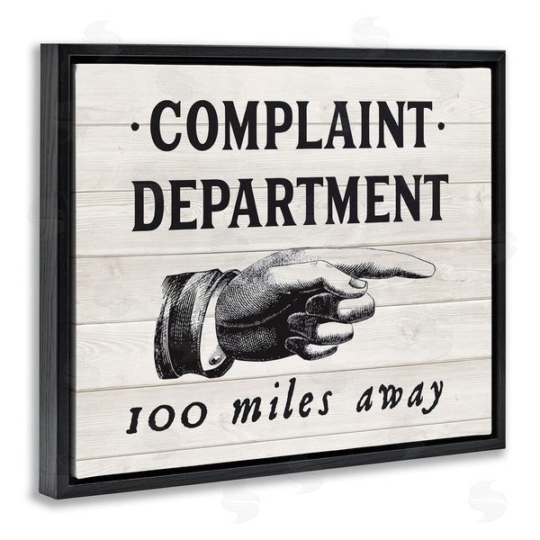 Stupell Industries Lettered And Lined | Complaint Department 100 Miles Away