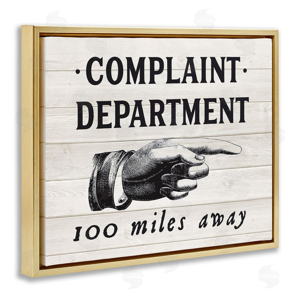 Stupell Industries Lettered And Lined | Complaint Department 100 Miles Away