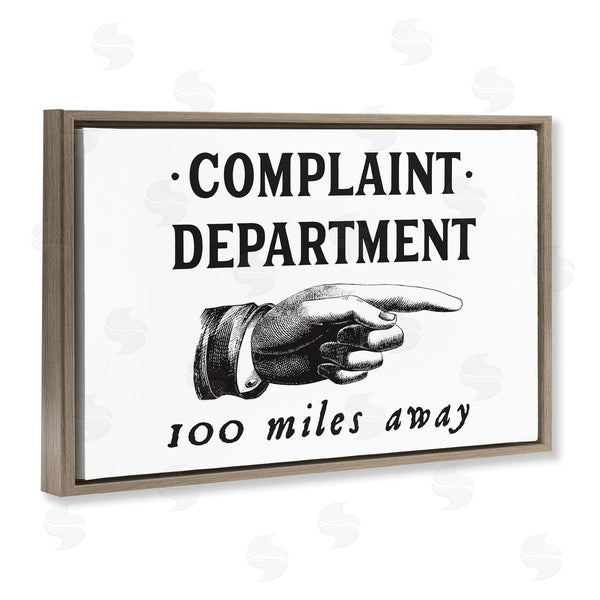 Stupell Industries Lettered And Lined | Complaint Department Pointing