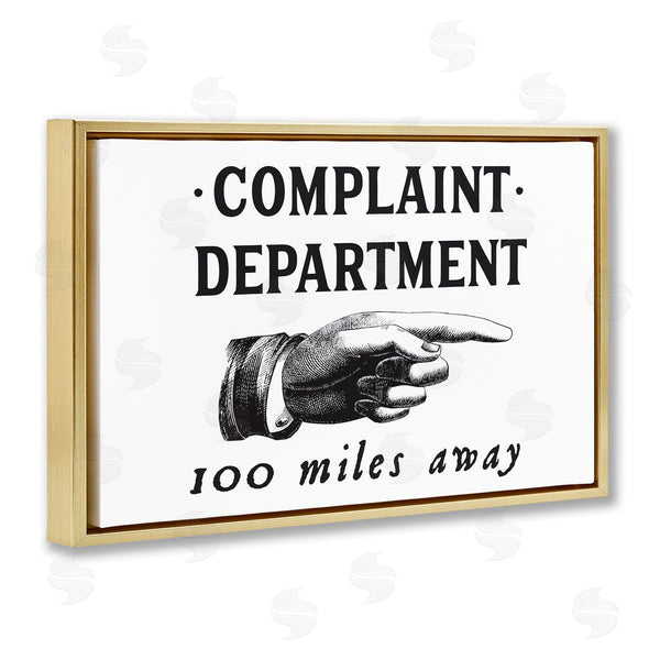 Stupell Industries Lettered And Lined | Complaint Department Pointing