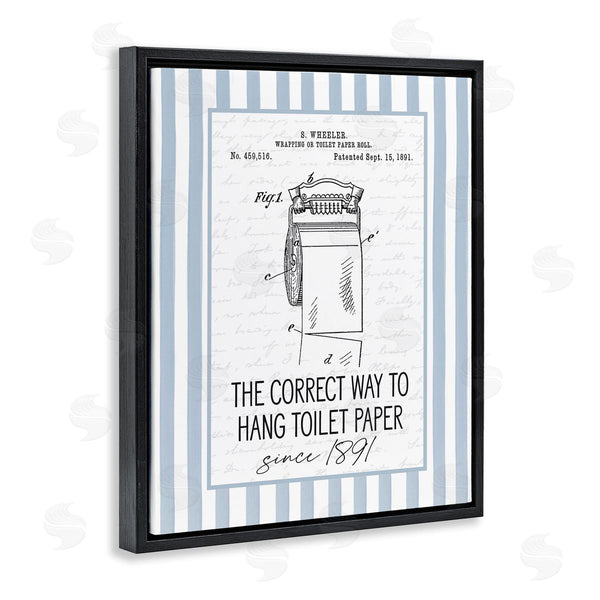 Stupell Industries Lettered And Lined | Correct Way Toilet Paper
