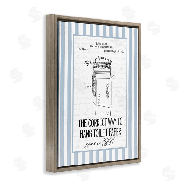 Stupell Industries Lettered And Lined | Correct Way Toilet Paper