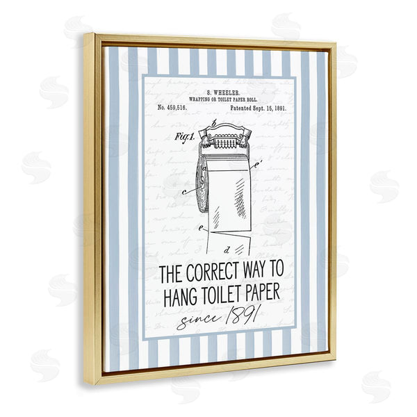 Stupell Industries Lettered And Lined | Correct Way Toilet Paper