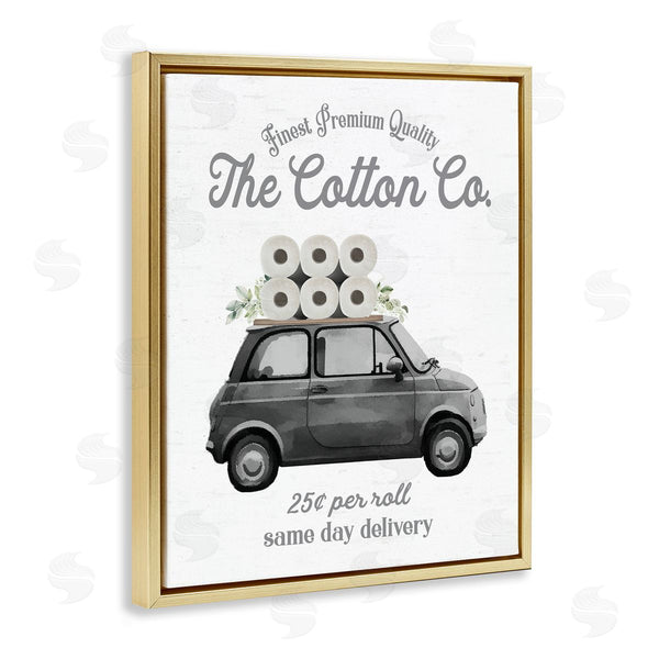 Stupell Industries Lettered And Lined | Cotton Co Toilet Paper Delivery