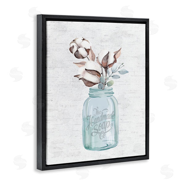 Stupell Industries Lettered And Lined | Cotton Flower In Soap Jar