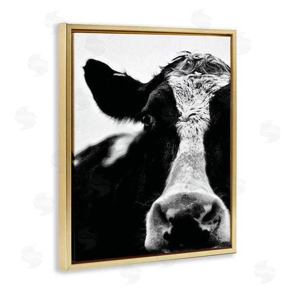 Stupell Industries Lettered And Lined | Cow Face Portrait