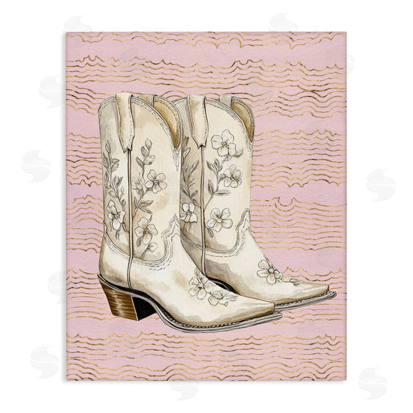 stupell industries Lettered and Lined | Cowgirl Boots in White