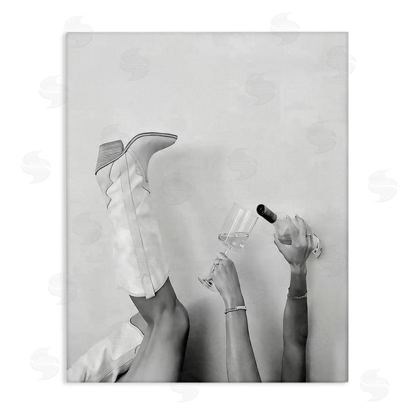 stupell industries Lettered and Lined | Cowgirl with Champagne Glass