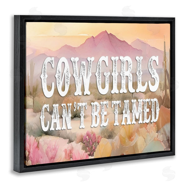 Stupell Industries Lettered And Lined | Cowgirls Can't Be Tamed