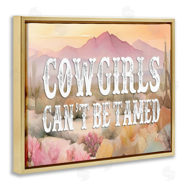 Stupell Industries Lettered And Lined | Cowgirls Can't Be Tamed