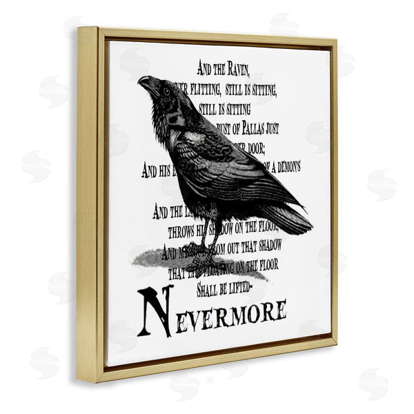 Stupell Industries Lettered And Lined | Creepy Halloween Black Crow Raven