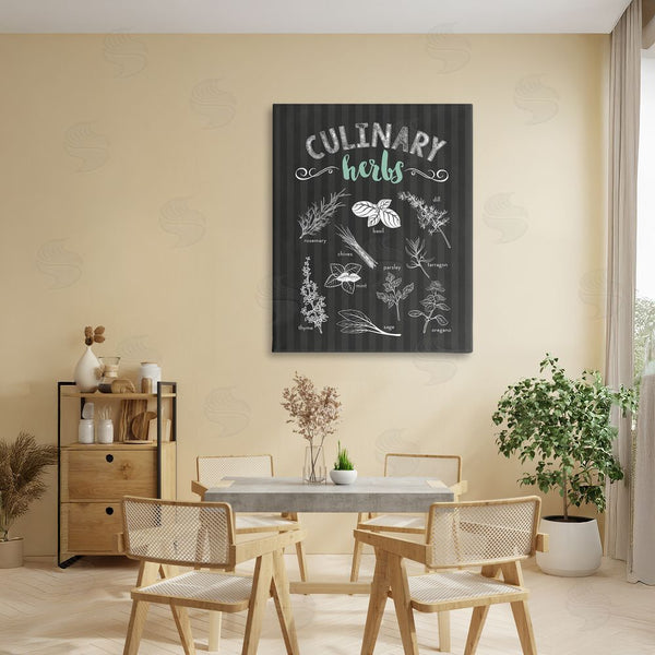 Stupell Industries Lettered And Lined | Culinary Herbs On Stripes Wall Art